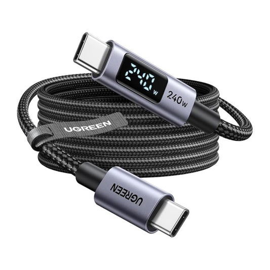 Καλώδιο Δεδομένων και Φόρτισης USB-C - USB-C UGREEN 65867 Display, 240W, 2m, Γκρι