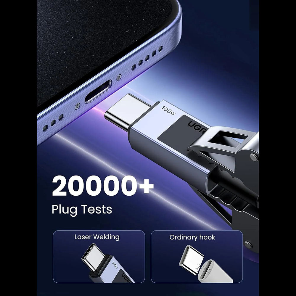 Καλώδιο Δεδομένων και Φόρτισης USB-C - USB-C UGREEN L512, 100W, 1m, Γκρι