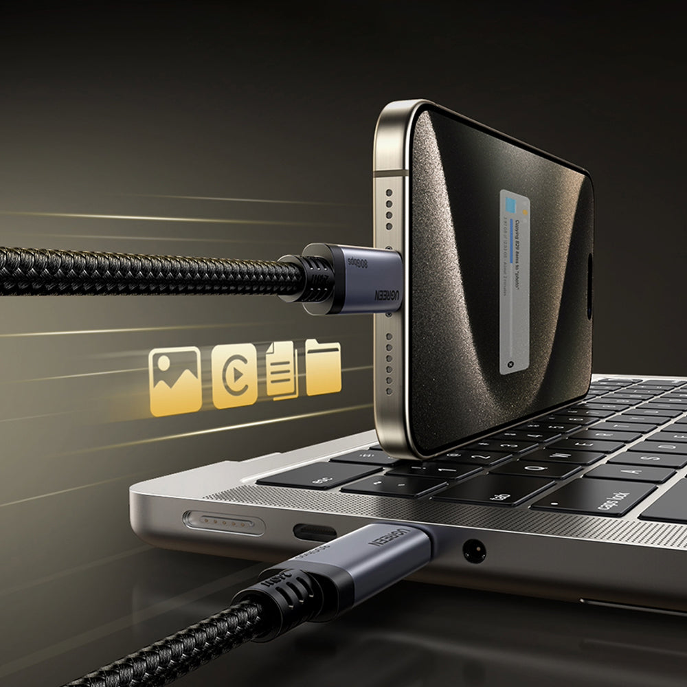Καλώδιο Δεδομένων και Φόρτισης USB-C - USB-C UGREEN L706 (65383), 240W, 1m, Μαύρο