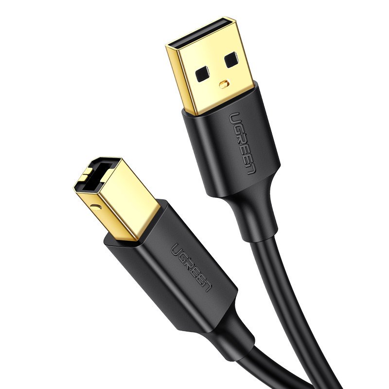 Καλώδιο Εκτυπωτή UGREEN US135, USB-A - USB-B, 2m, Μαύρο