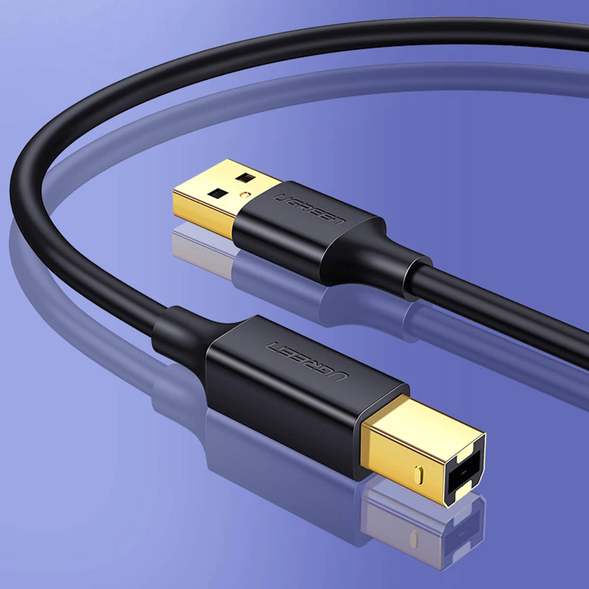 Καλώδιο Εκτυπωτή UGREEN US135, USB-A - USB-B, 5m, Μαύρο