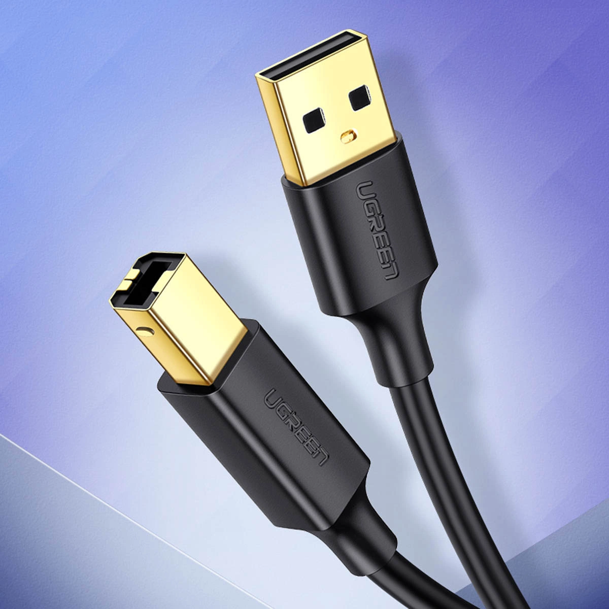 Καλώδιο Εκτυπωτή UGREEN US135, USB-A - USB-B, 5m, Μαύρο