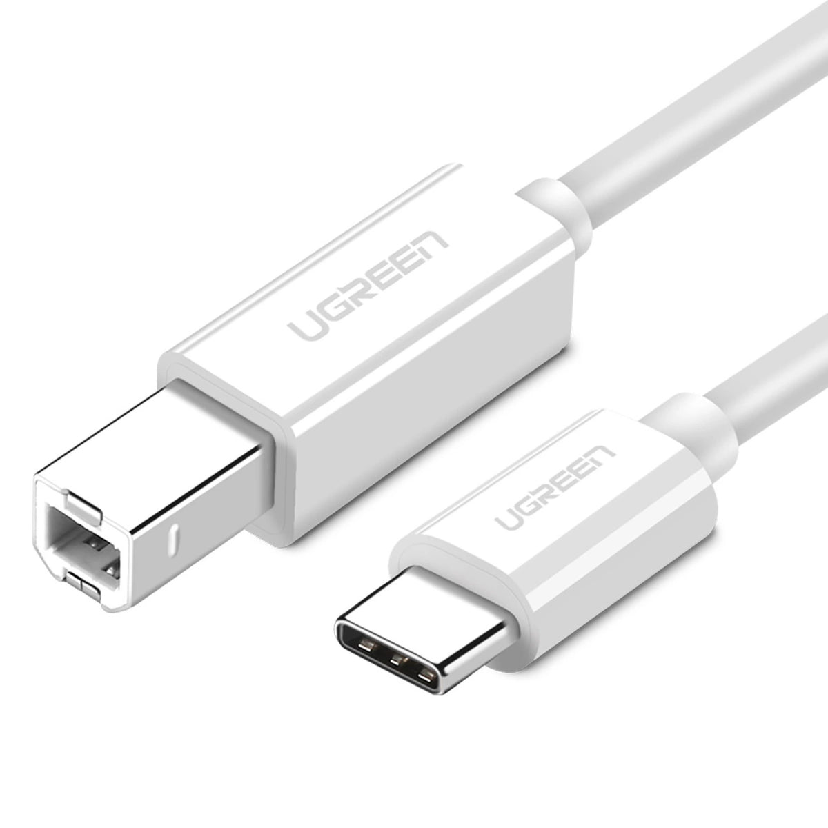 Καλώδιο Εκτυπωτή UGREEN US241, USB-C - USB-B, 1.5m, Λευκό