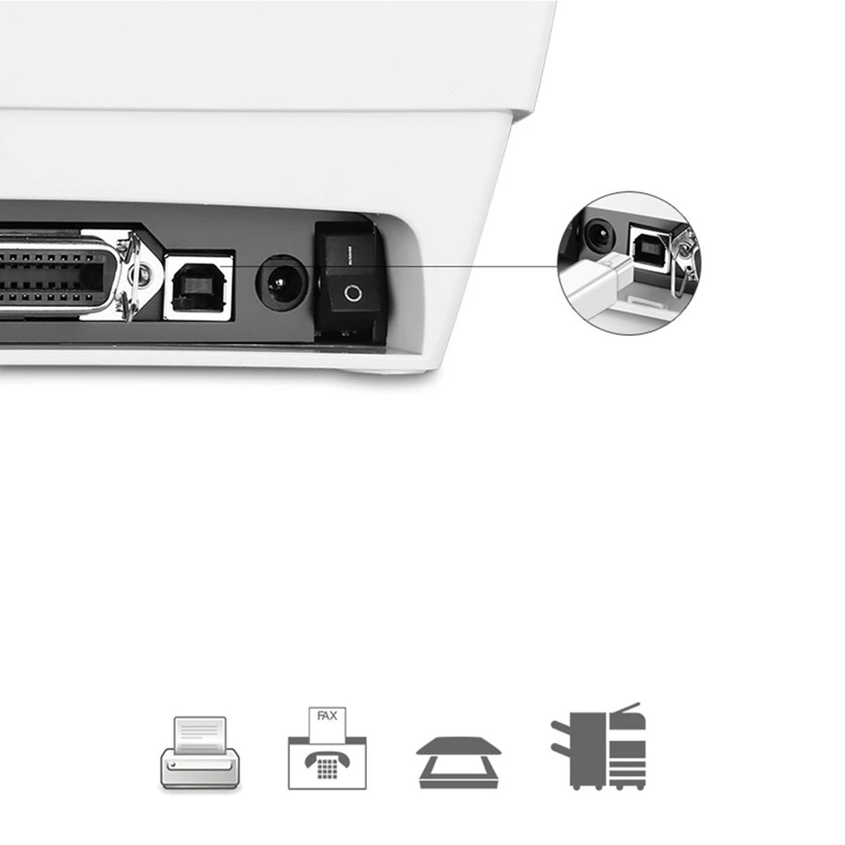Καλώδιο Εκτυπωτή UGREEN US241, USB-C - USB-B, 1.5m, Λευκό