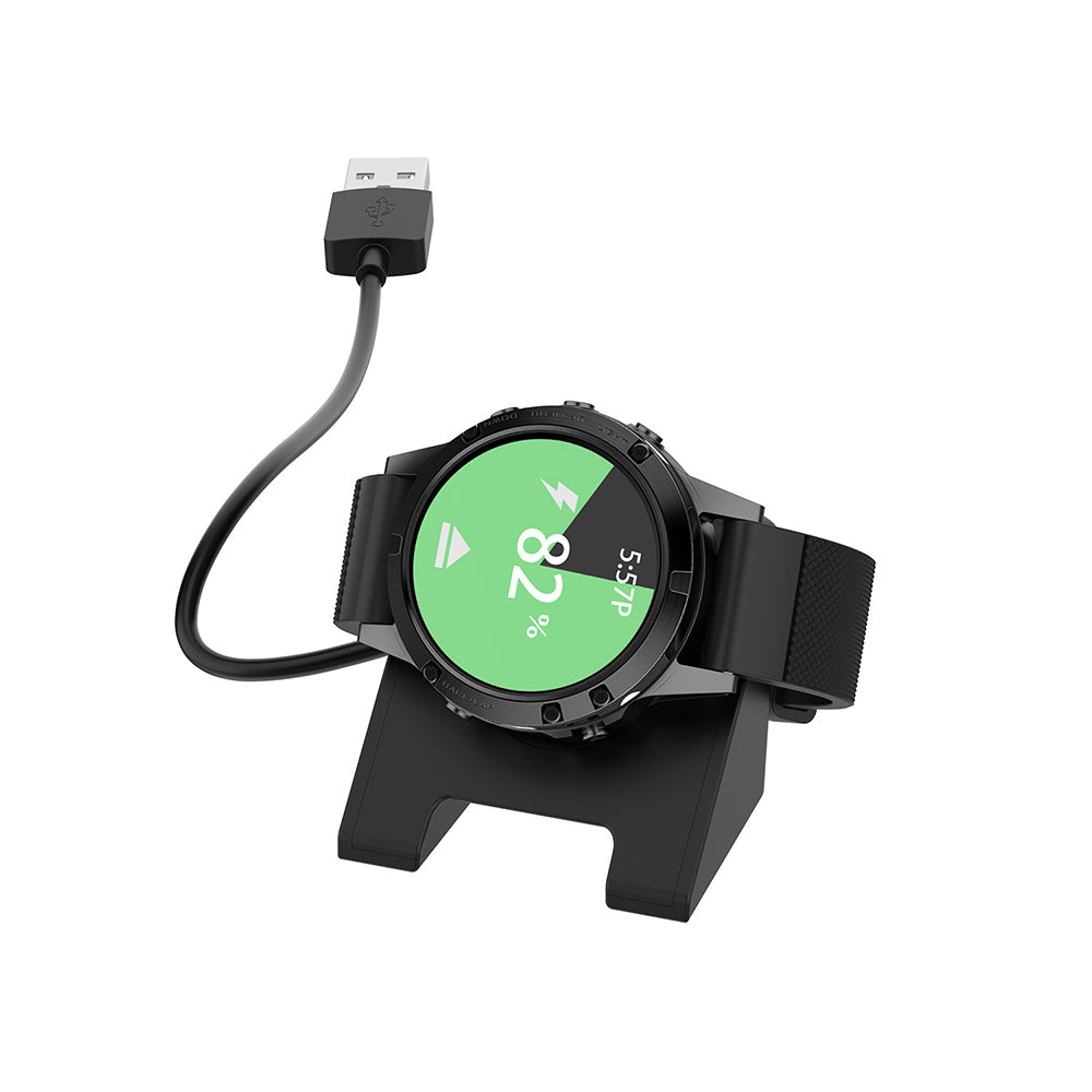 Καλώδιο Φόρτισης Techsuit TGC3 για Garmin Fenix 5 Plus / 7X / 6X / 6 / 5, USB-A, Μαύρο