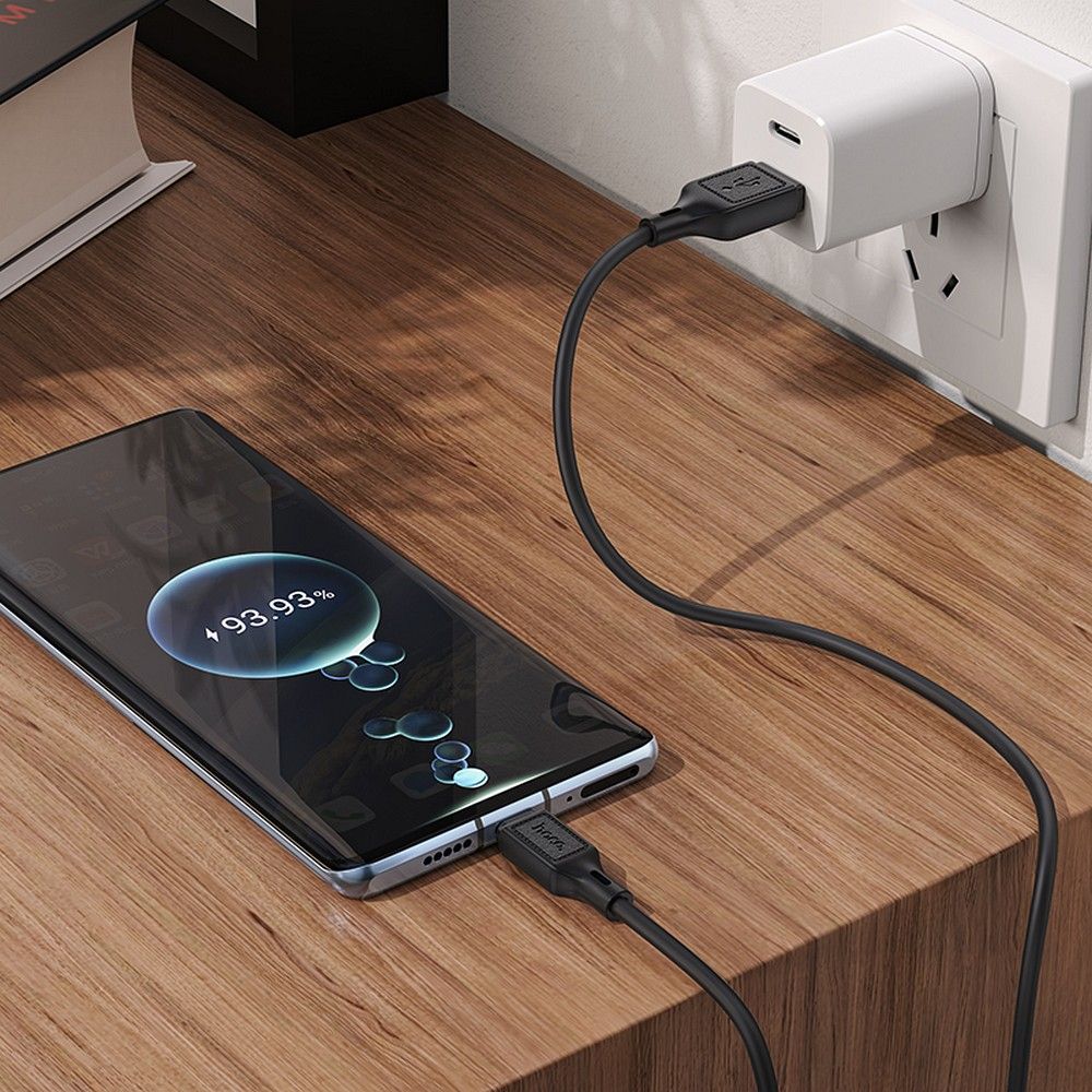 Καλώδιο Δεδομένων και Φόρτισης USB-A - USB-C HOCO X90, 60W, 1m, Μαύρο