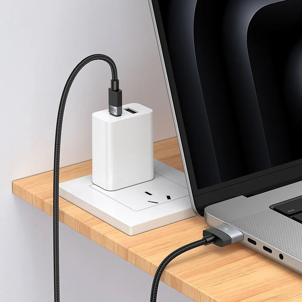Καλώδιο Φόρτισης HOCO U141, USB-C - MagSafe 3, 140W, 1.8m, Μαύρο