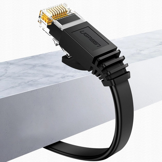 Καλώδιο Δικτύου UGREEN NW102 Flat, UTP, Cat6, 0.5m, Μαύρο