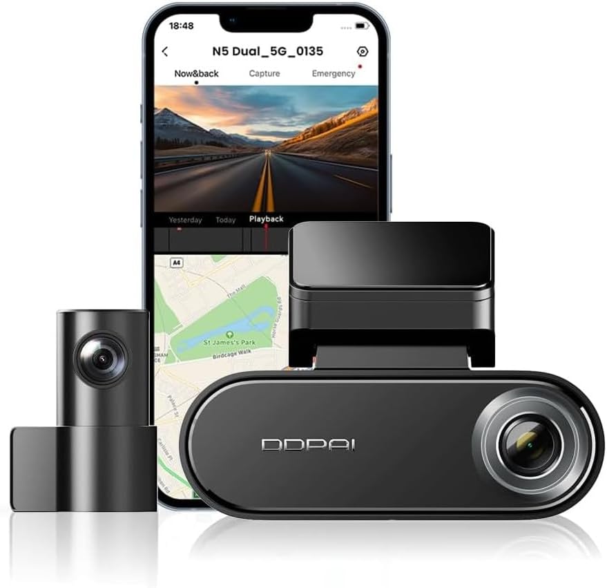 Κάμερα Αυτοκινήτου Μπροστά Πίσω DDPAI N5 Dual, 4K, Wi-Fi, GPS, AI