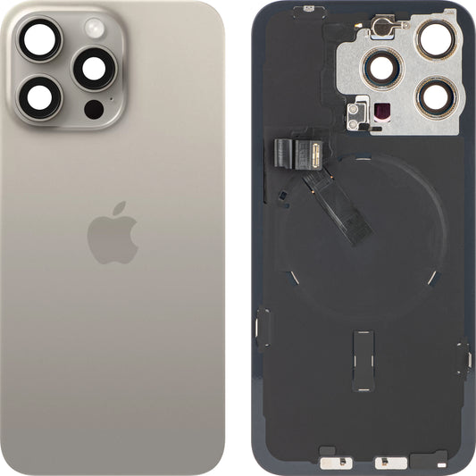 Καπάκι μπαταρίας Apple iPhone 15 Pro Max, μπεζ (φυσικό τιτάνιο), Ανταλλαγή