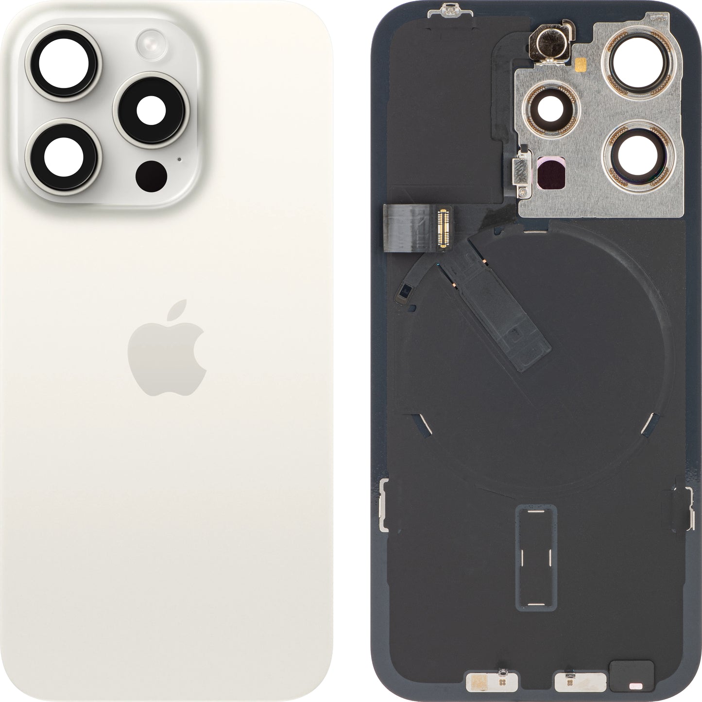 Κάλυμμα μπαταρίας Apple iPhone 15 Pro, λευκό (λευκό τιτάνιο), Ανταλλαγή