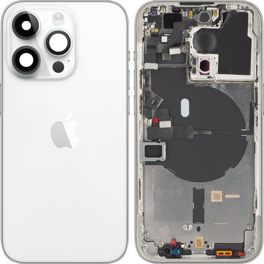 Κάλυμμα μπαταρίας Apple iPhone 14 Pro, με μεσαία θήκη, ασημί, Ανταλλαγή