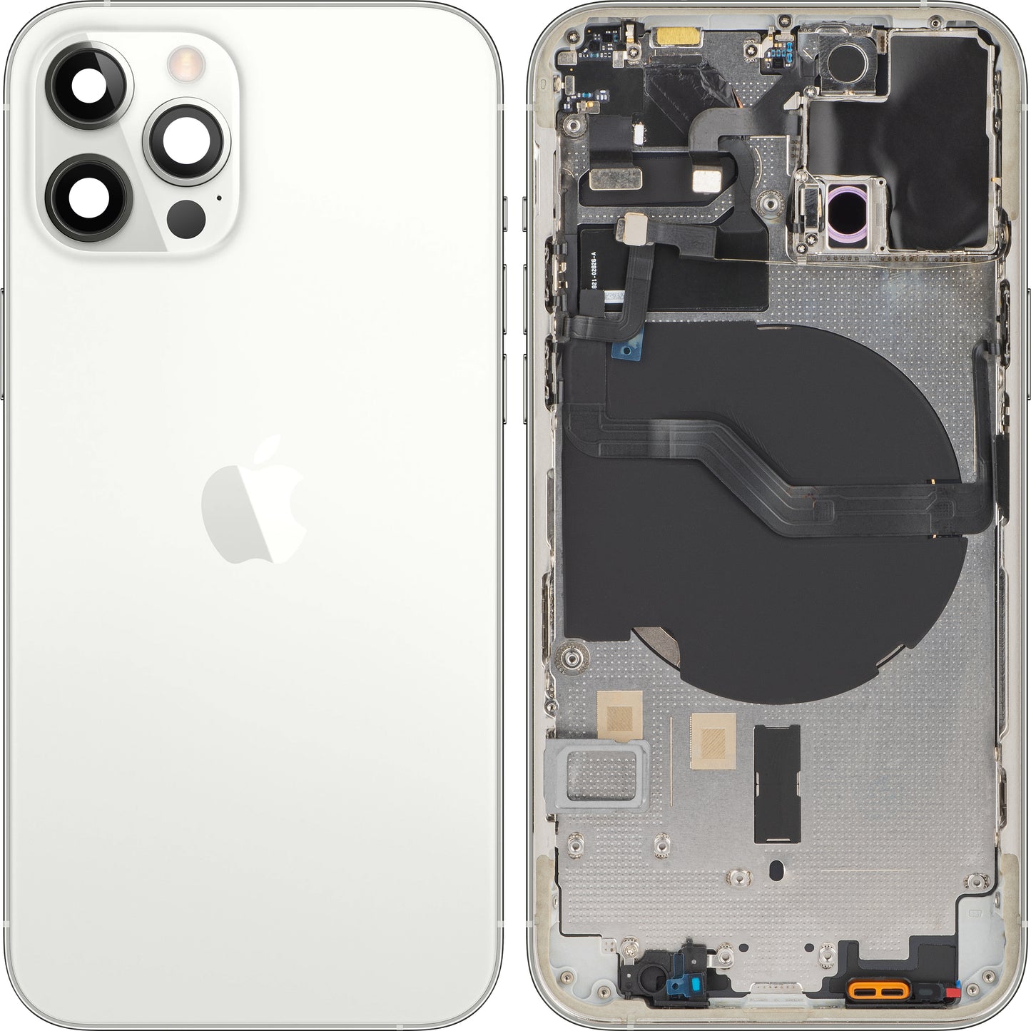 Κάλυμμα μπαταρίας Apple iPhone 12 Pro, με μισή θήκη, ασημί, Ανταλλαγή