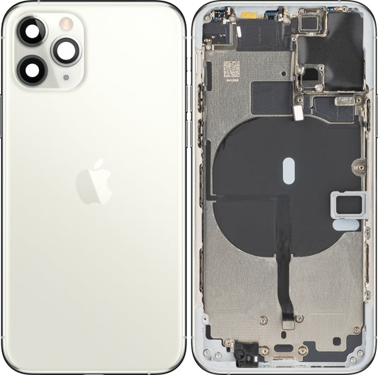 Κάλυμμα μπαταρίας Apple iPhone 11 Pro, με μεσαία θήκη, ασημί, Ανταλλαγή