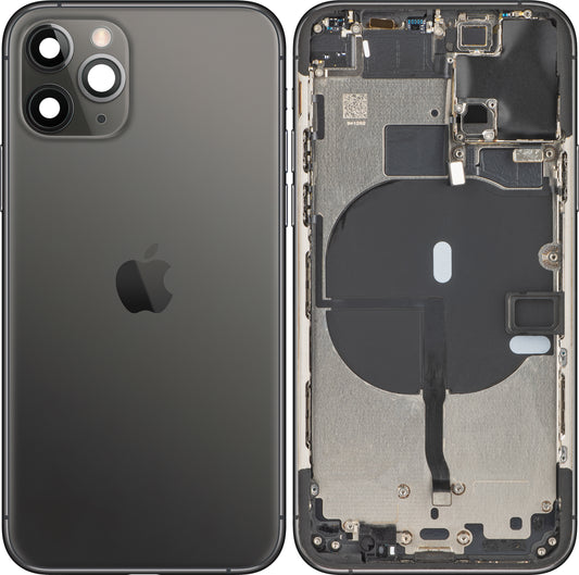 Κάλυμμα μπαταρίας Apple iPhone 11 Pro, με μισή θήκη, μαύρο (γκρι διαστήματος), Ανταλλαγή