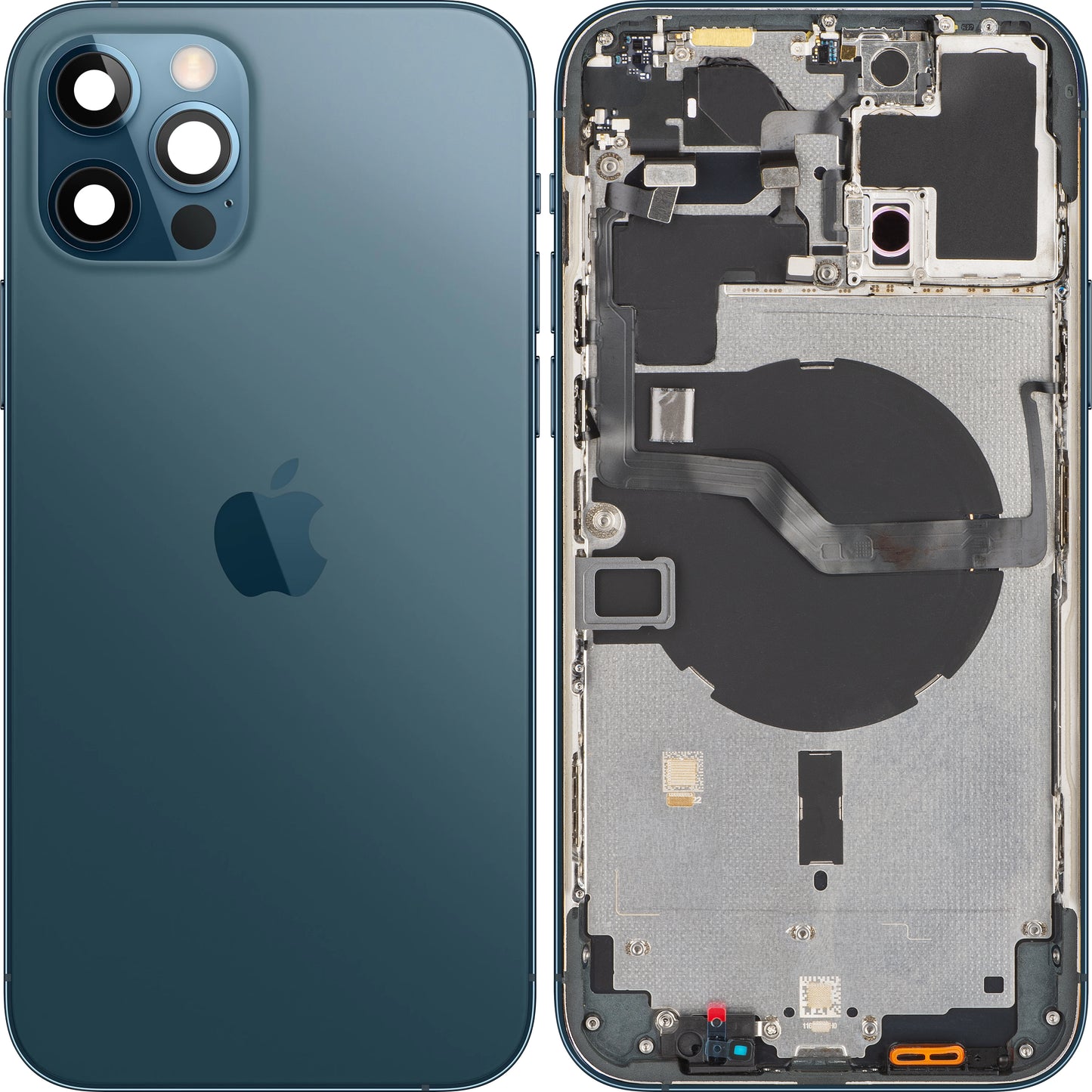 Κάλυμμα μπαταρίας Apple iPhone 12 Pro Max, με μισή θήκη, μπλε (μπλε του Ειρηνικού), Ανταλλαγή