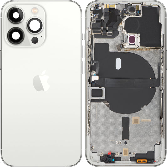 Κάλυμμα μπαταρίας Apple iPhone 13 Pro, με μεσαία θήκη, ασημί, Ανταλλαγή
