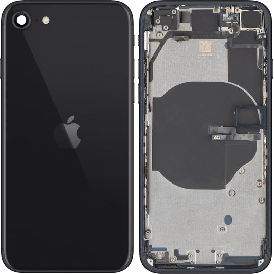 Apple iPhone SE (2022) Κάλυμμα μπαταρίας, με μισή θήκη, μαύρο (μεσάνυχτα), Ανταλλαγή