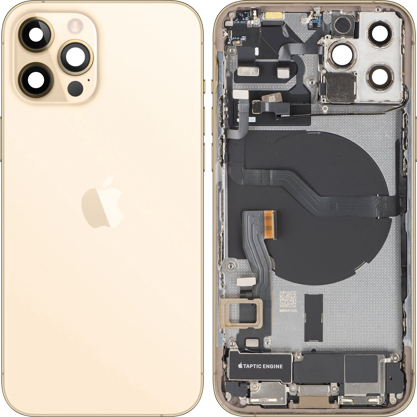Κάλυμμα Μπαταρίας Apple iPhone 12 Pro, Με Μεσαίο Κέλυφος, Πλήρη Εξαρτήματα, Χρυσό, Swap