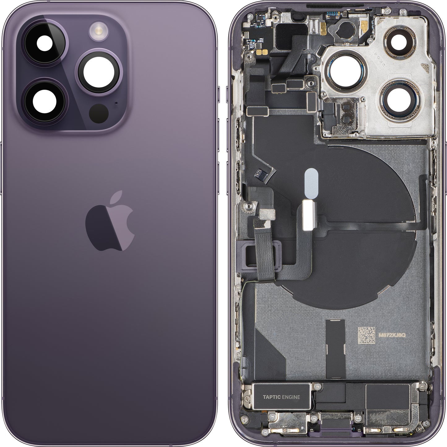 Κάλυμμα Μπαταρίας Apple iPhone 14 Pro, Με Μεσαίο Κέλυφος, Πλήρη Εξαρτήματα, Μωβ (Deep Purple), Swap