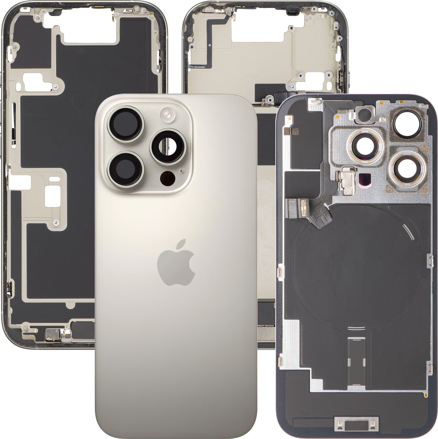 Κάλυμμα Μπαταρίας Apple iPhone 16 Pro, Με Μεσαίο Κέλυφος, Πλήρη Εξαρτήματα, Μπεζ (Natural Titanium), Swap