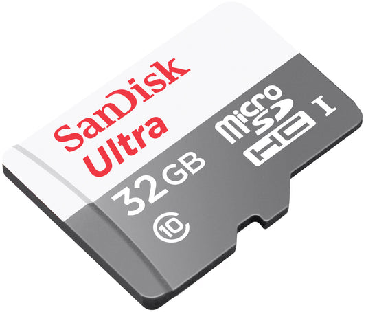Κάρτα Μνήμης microSDHC SanDisk Ultra, 32Gb, Κλάση 10, Με Προσαρμογέα SDSQUNR-032G-GN3MA