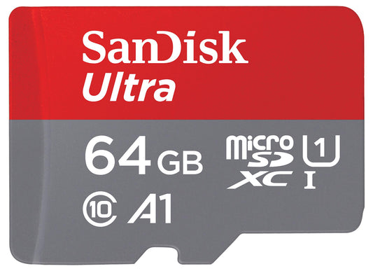 Κάρτα Μνήμης microSDXC SanDisk Ultra Android A1, 64Gb, Κλάση 10 / UHS-1 U1, Με Προσαρμογέα SDSQUAB-064G-GN6MA
