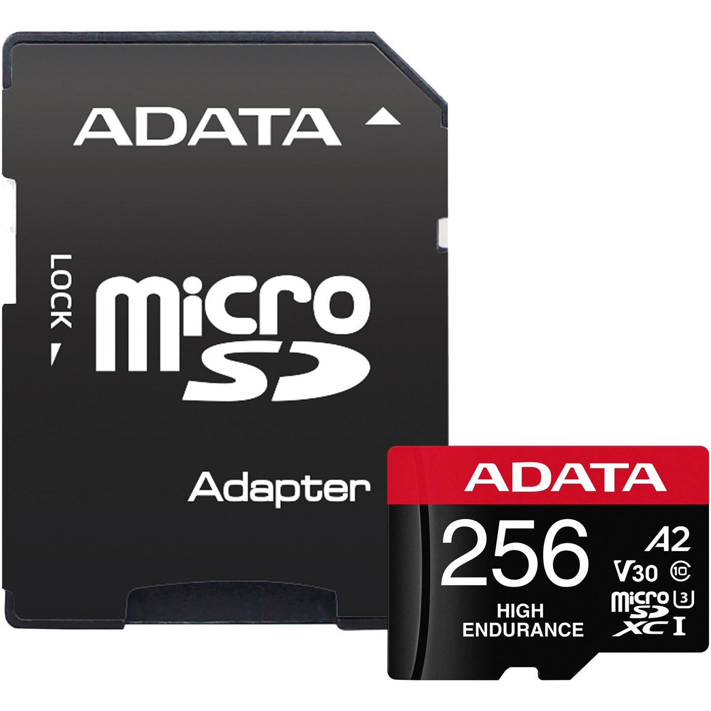 Κάρτα Μνήμης microSDXC Adata High Endurance, 256Gb, Κλάση 10 / UHS-1 U3, Με Προσαρμογέα AUSDX256GUI3V30SHA2-RA1