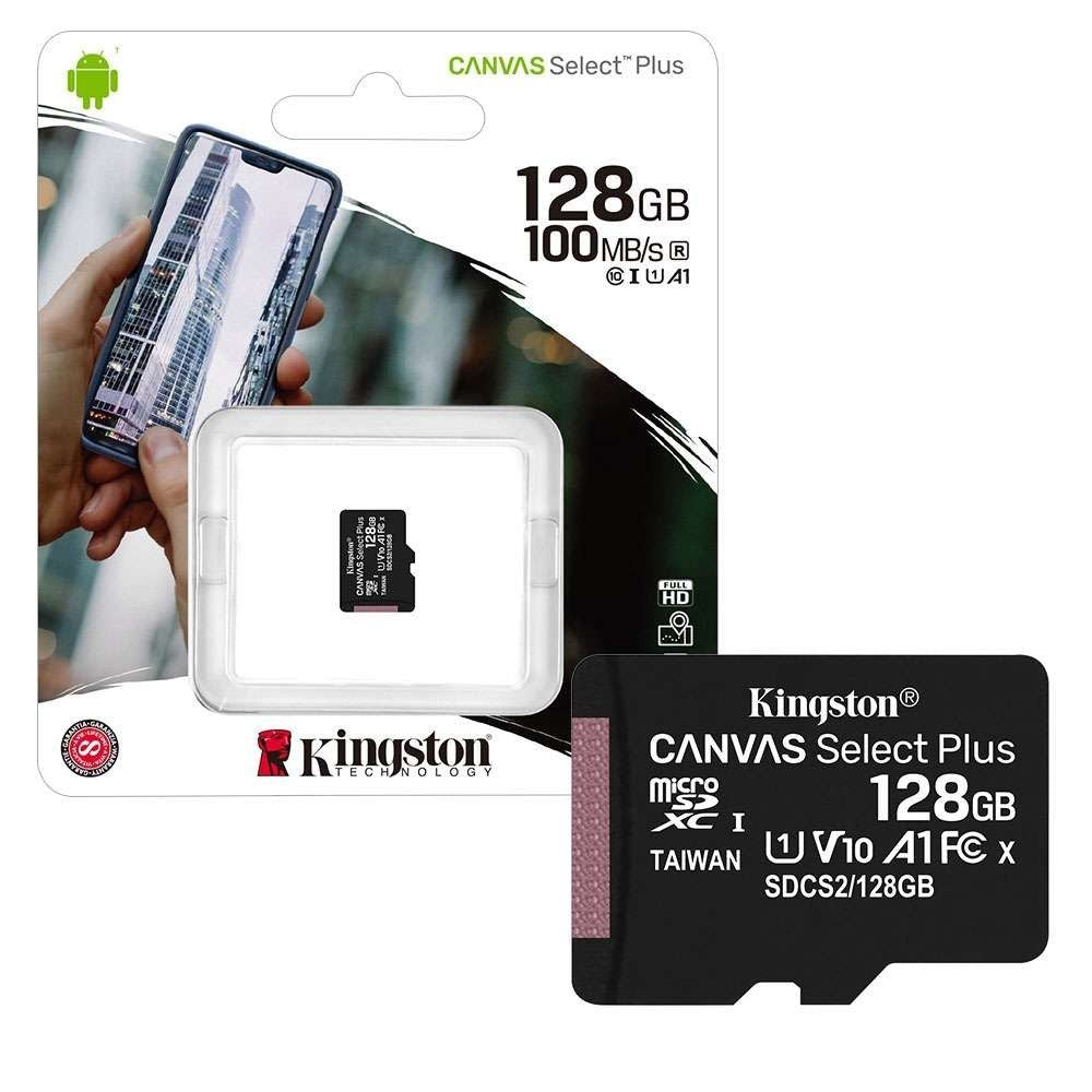 Κάρτα Μνήμης microSDXC Kingston Canvas Select Plus Android A1, 128Gb, Κατηγορία 10 / UHS-1 U1 SDCS2/128GBSP