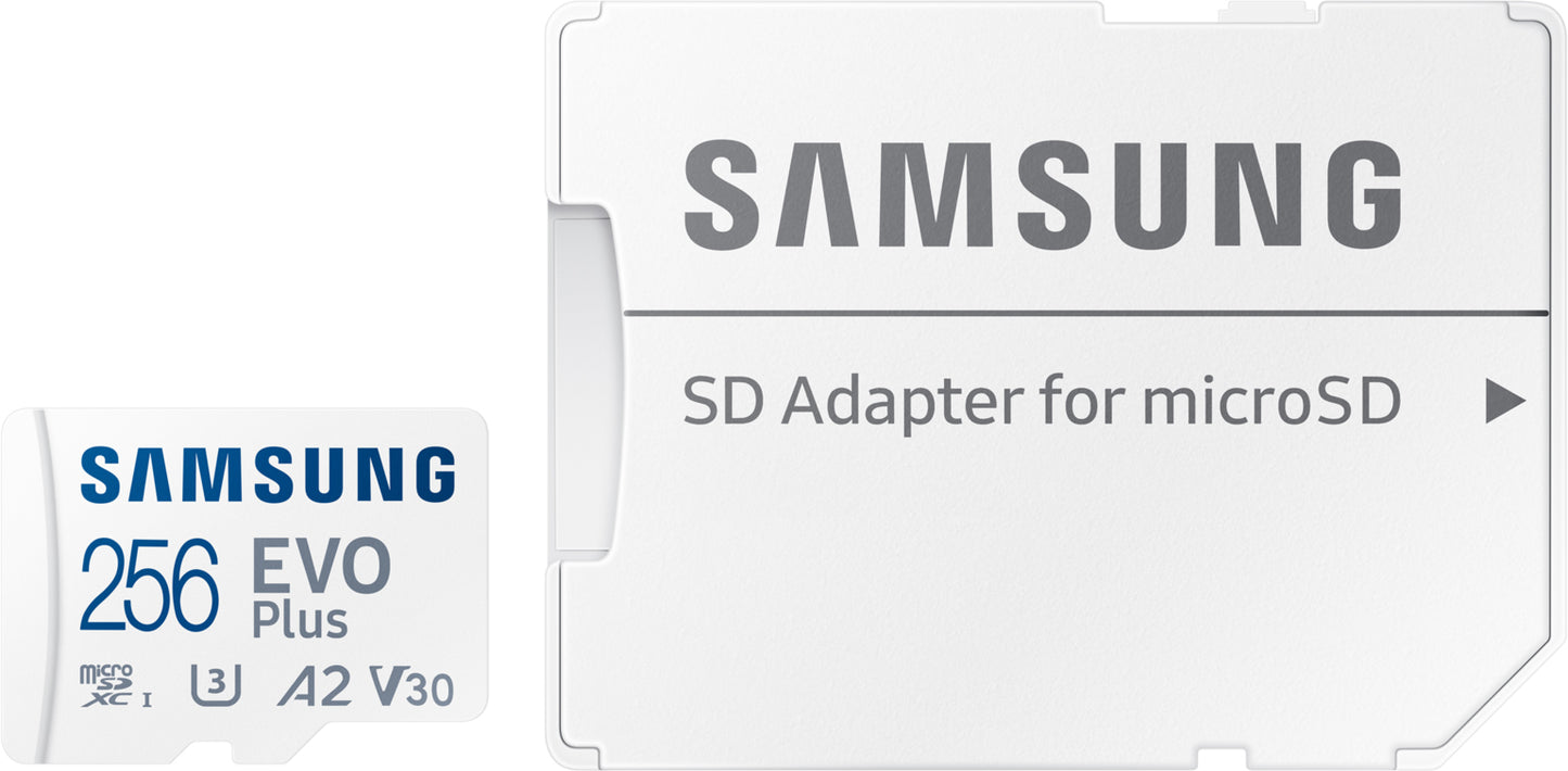 Κάρτα Μνήμης microSDXC Samsung Evo Plus, 256Gb, Κλάση 10 / UHS-1 U3, Με Προσαρμογέα MB-MC256SA/EU