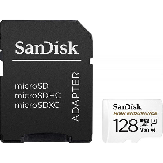 Κάρτα Μνήμης microSDXC SanDisk High Endurance, 128Gb, Κλάση 10 / UHS-1 U3, Με Προσαρμογέα SDSQQNR-128G-GN6IA