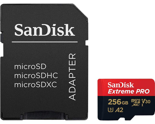 Κάρτα Μνήμης microSDXC SanDisk Extreme Pro, 256Gb, Κλάση 10 / UHS-1 U3, Με Προσαρμογέα SDSQXCD-256G-GN6MA