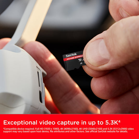 Κάρτα Μνήμης microSDXC SanDisk Express, 512Gb, Κλάση 10 / UHS-1 U3 SDSQXFN-512G-GN4NN