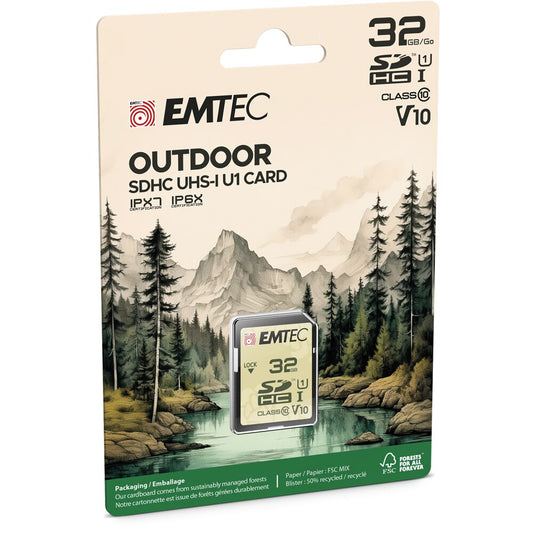 Κάρτα Μνήμης SDHC Emtec Outdoor, 32GB, Κλάση 10 / UHS-1 U1 ECMSD32GHCU1OR