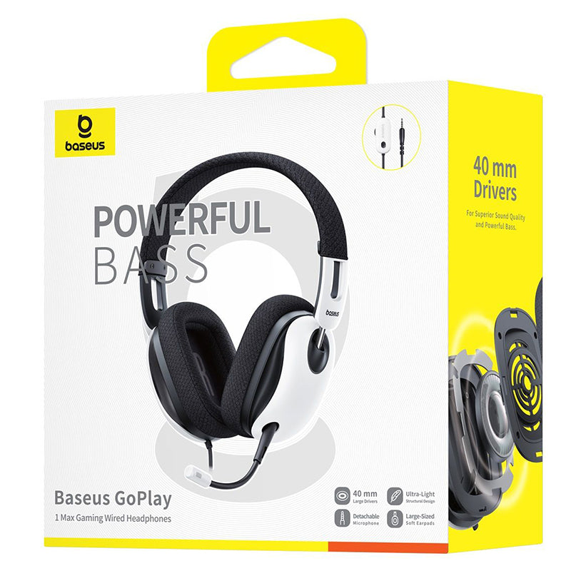 Ακουστικά Gaming 3.5mm Baseus GoPlay 1 Max, Λευκά A00181002213-00