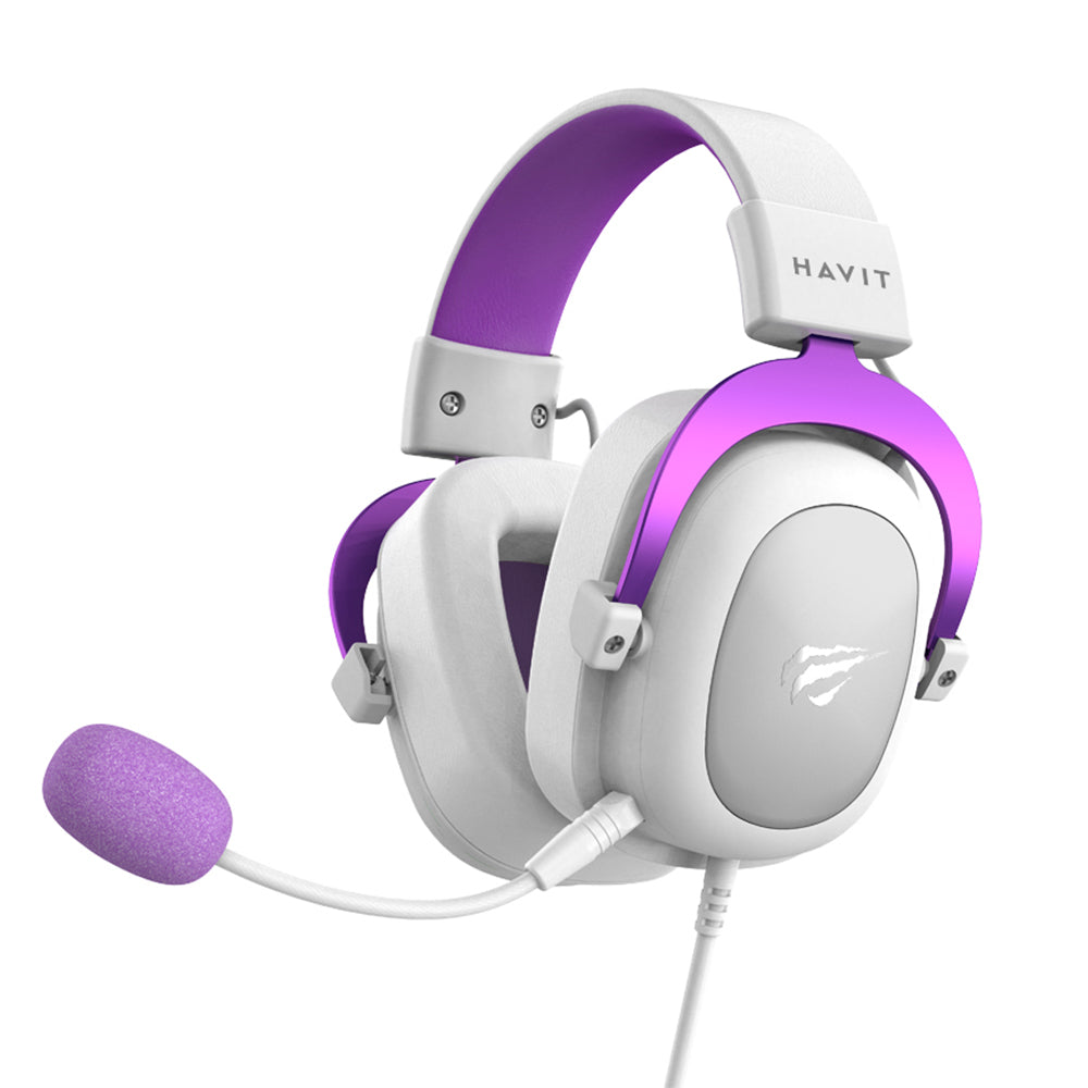 Ακουστικά Gaming 3.5mm HAVIT H2002D, 2m, Μωβ