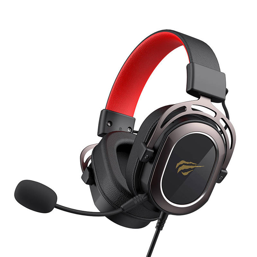 Ακουστικά Gaming 3.5mm HAVIT H2008d, 2m, Μαύρα Κόκκινα