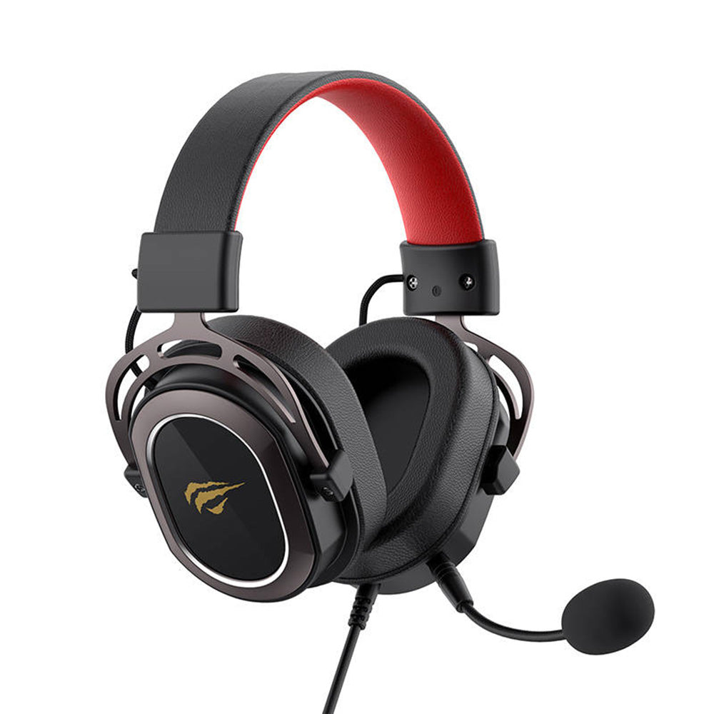 Ακουστικά Gaming 3.5mm HAVIT H2008d, 2m, Μαύρα Κόκκινα