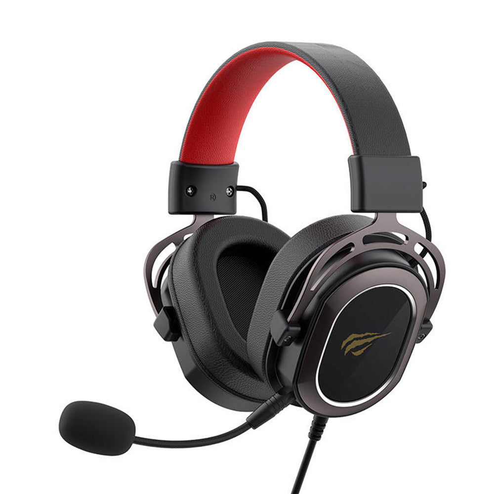 Ακουστικά Gaming 3.5mm HAVIT H2008d, 2m, Μαύρα Κόκκινα