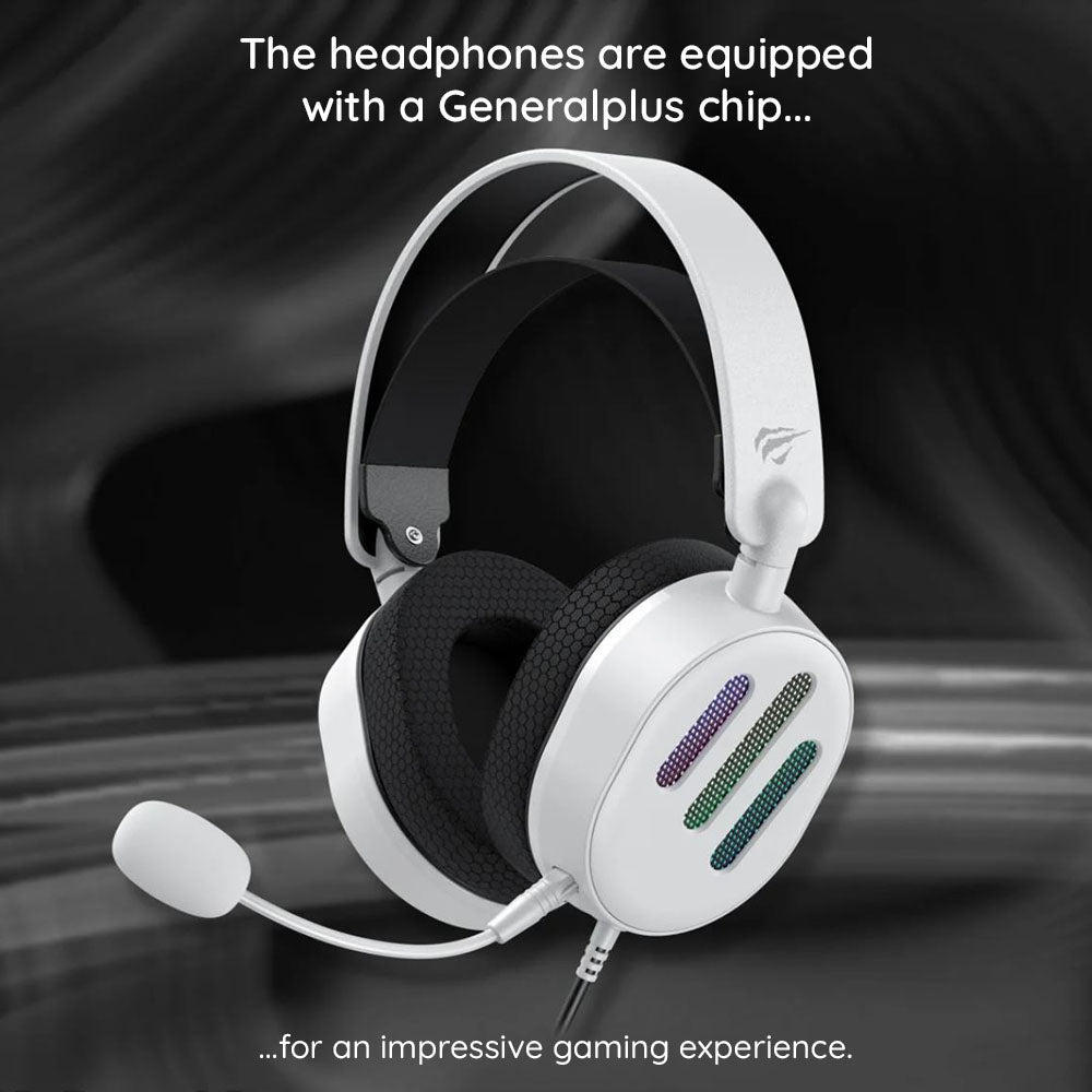 Ακουστικά Gaming USB HAVIT H2038U, RGB, 2m, Μαύρα