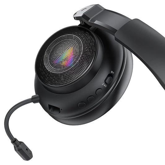 Ασύρματα Gaming Ακουστικά Acefast H15, RGB, BT / Wi-FI / Ενσύρματα, Μαύρα