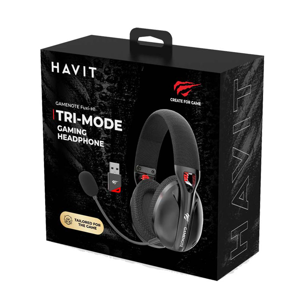 Ασύρματα Gaming Ακουστικά HAVIT Fuxi-H3, Γκρι