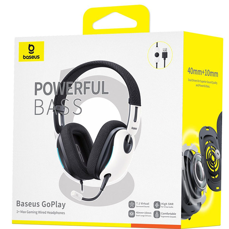 Ακουστικά Gaming USB Baseus GoPlay 1+ Max, Λευκά A00181003213-00