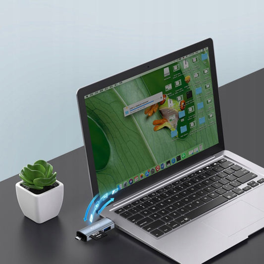 Αναγνώστης καρτών USB / USB-C Tech-Protect, SD - microSD, Γκρι