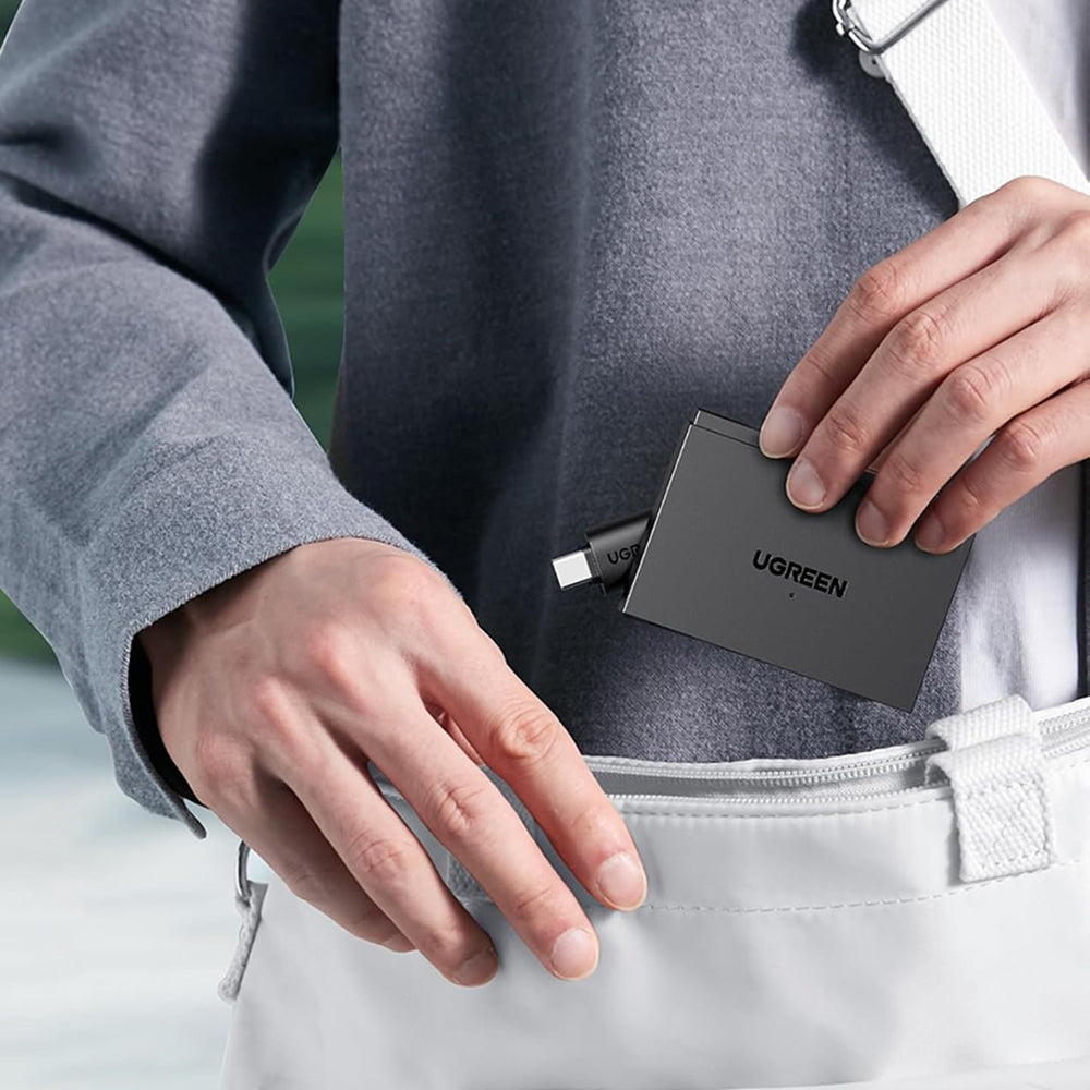 Αναγνώστης Καρτών USB / USB-C UGREEN CM812 (45167), SD - microSD - 2 x USB-A, Μαύρο