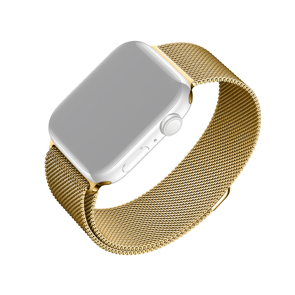 Λουράκι Fixed Mesh για Apple Watch 49mm / 46mm / 45mm / 44mm / 42mm Series, Χρυσό