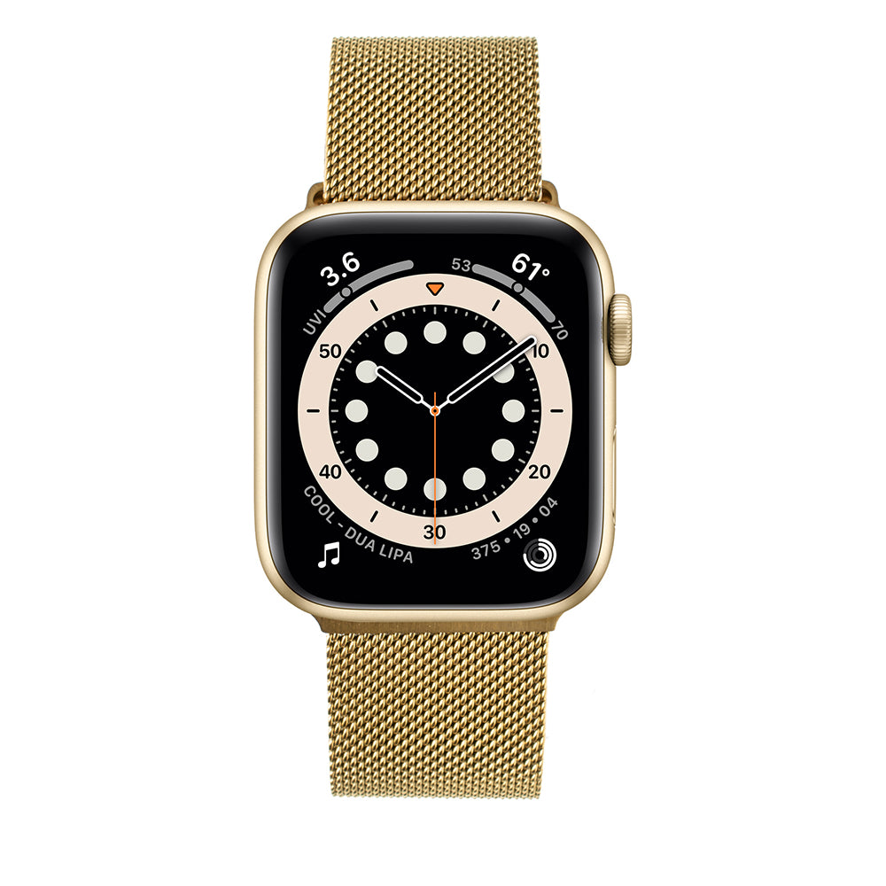 Λουράκι Fixed Mesh για Apple Watch 49mm / 46mm / 45mm / 44mm / 42mm Series, Χρυσό