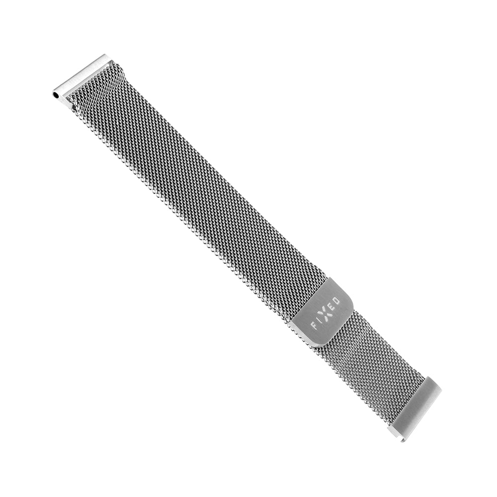 Fixed Mesh Strap for Samsung Galaxy Watch / Huawei Watch Series, 20mm, Silver