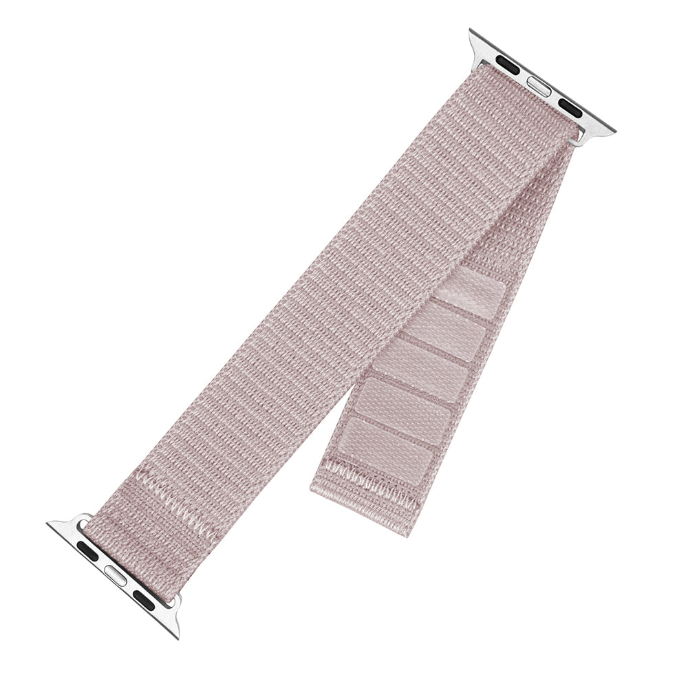 Fixed Nylon Sporty Strap for Apple Watch 49mm / 46mm / 45mm / 44mm / 42mm Series, Rose Gold