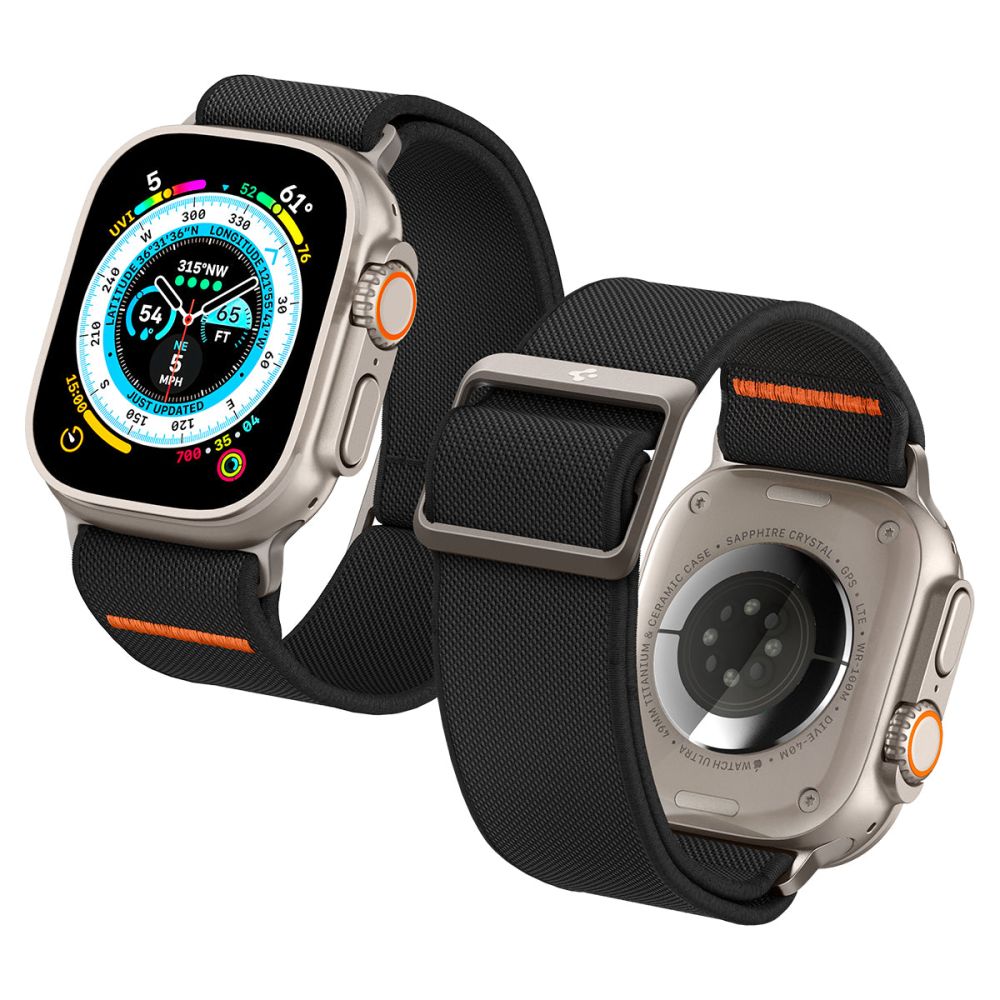 Λουράκι Spigen Fit Lite Ultra για Apple Watch 49mm / 46mm / 45mm / 44mm / 42mm Series, Μαύρο AMP05983